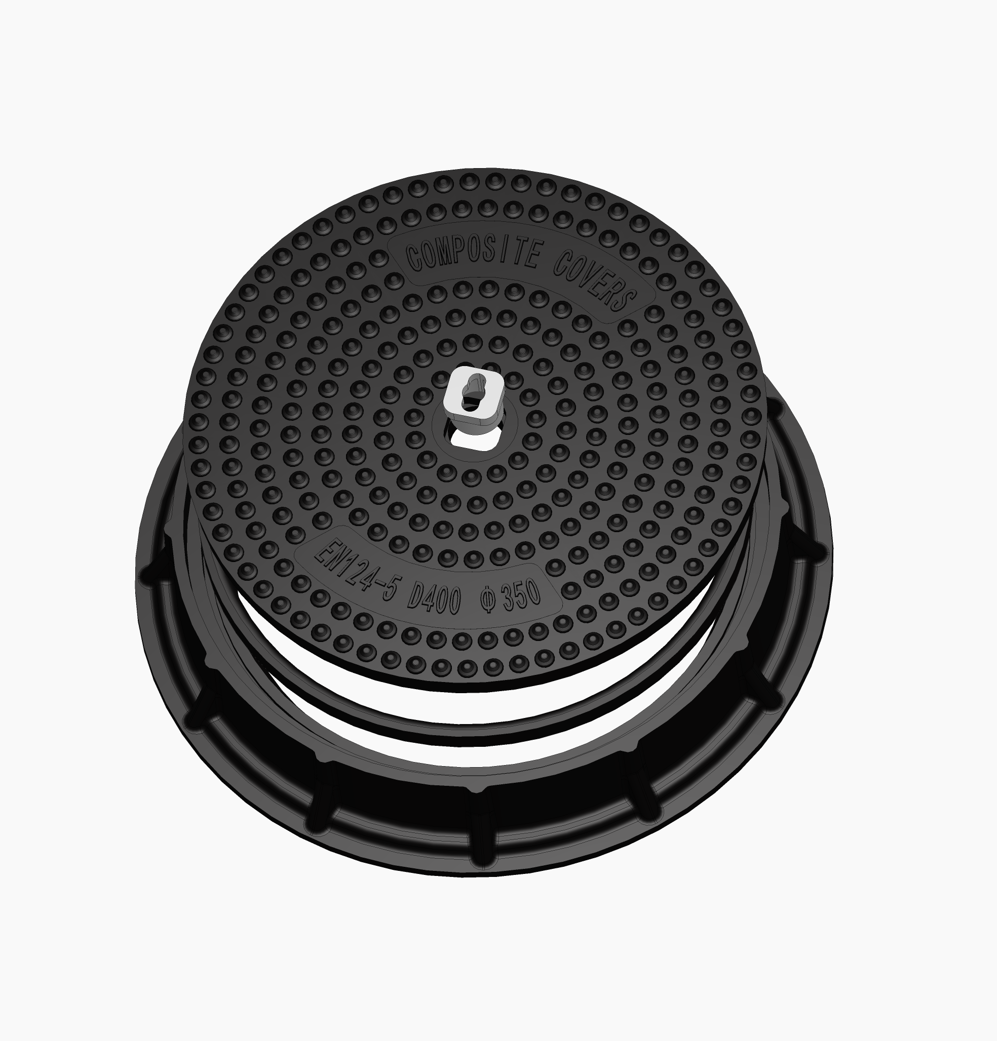 350mm D400 Round Composite Cover - Gas Station