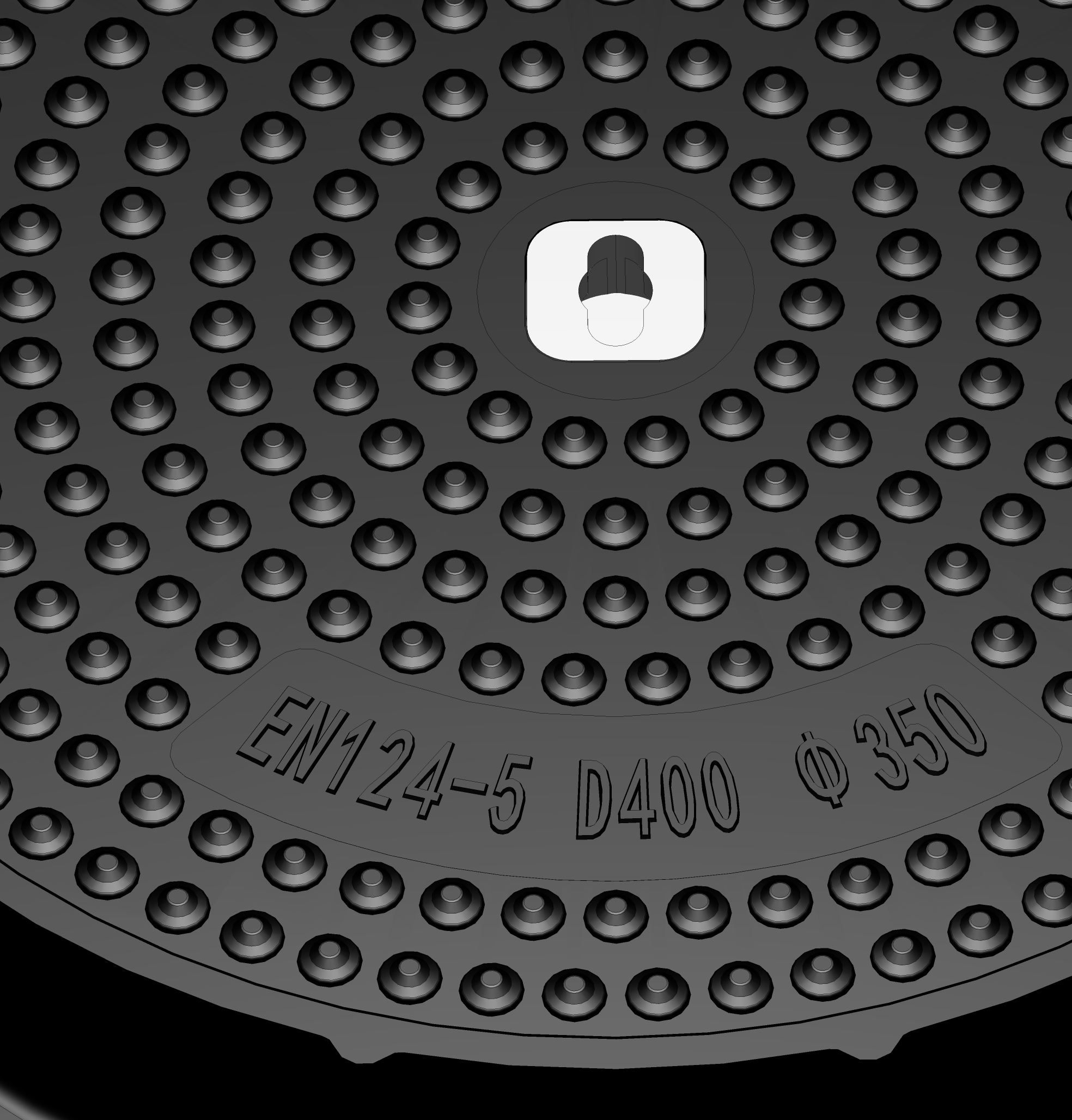 350mm D400 Round Composite Cover - Oil Station