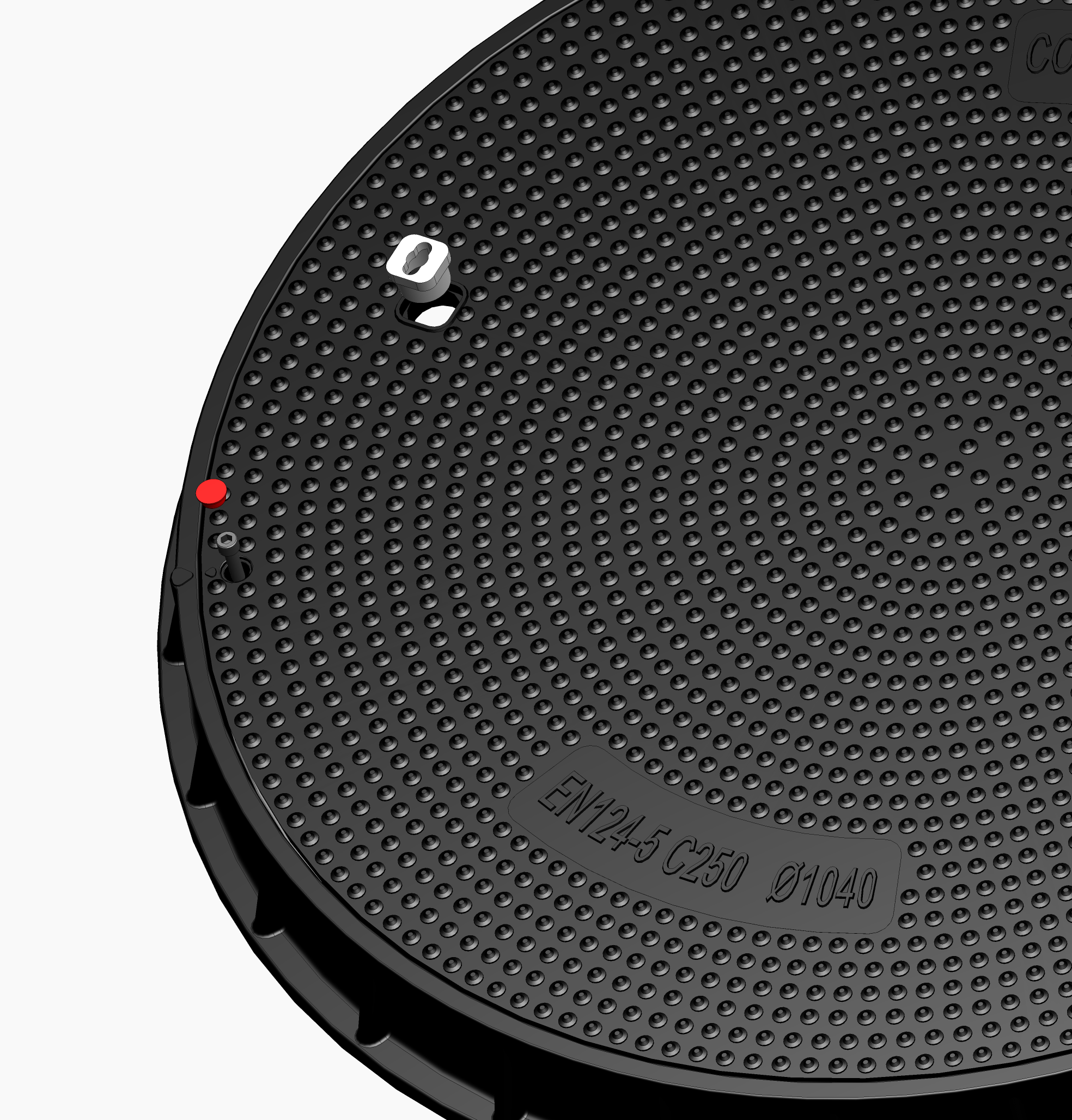 1040mm C250 Round Composite Cover - Service Station