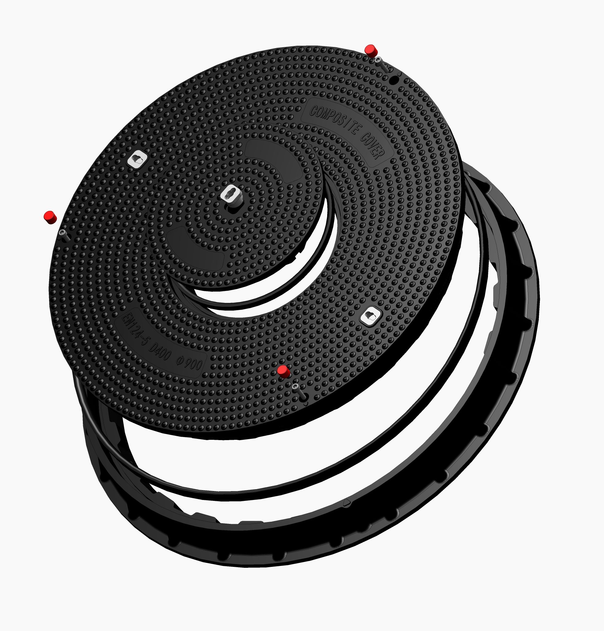 900mm D400 Hatch Round Composite Cover - Gas Station