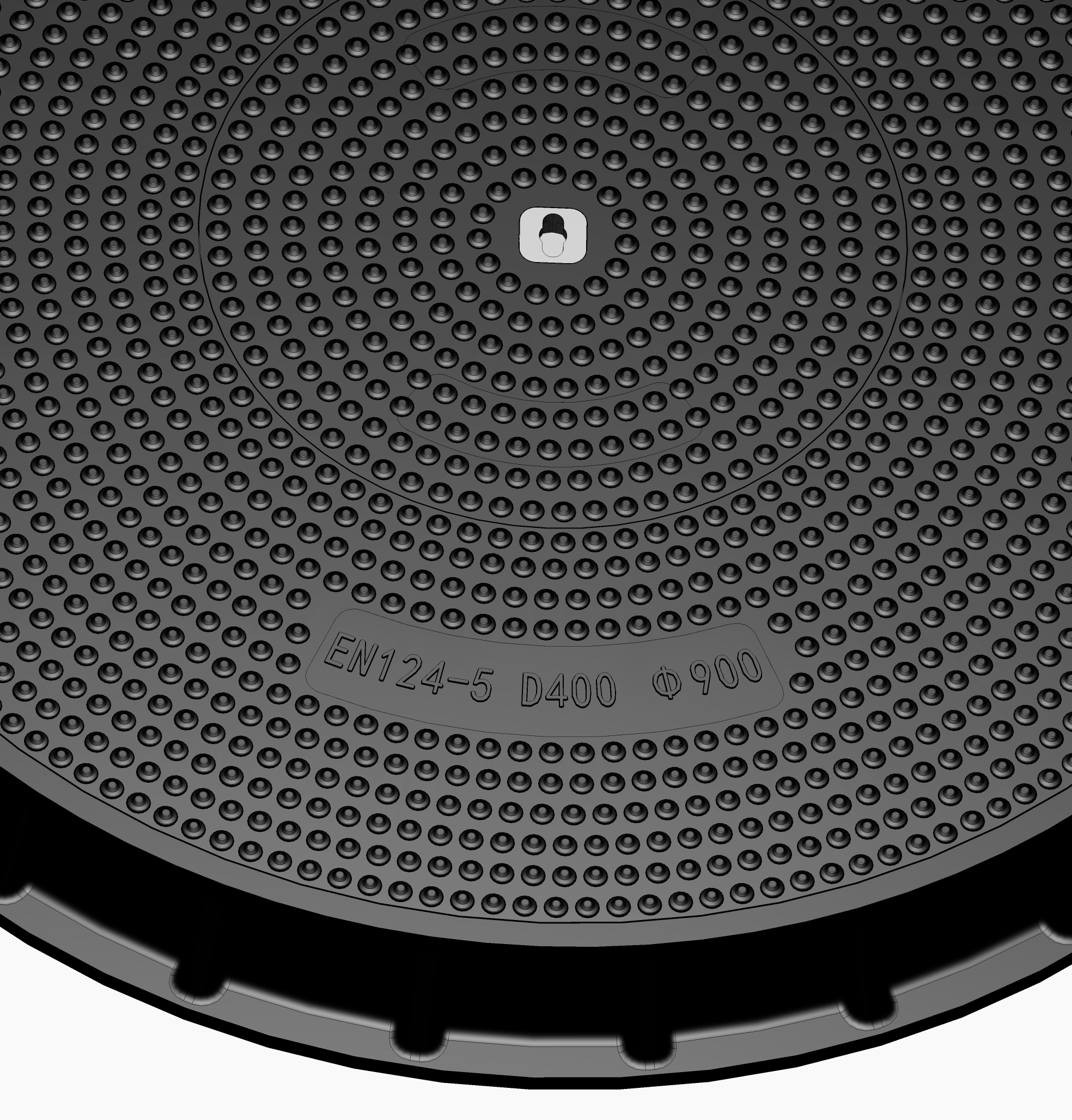 900mm D400 Hatch Round Composite Cover - Oil Station