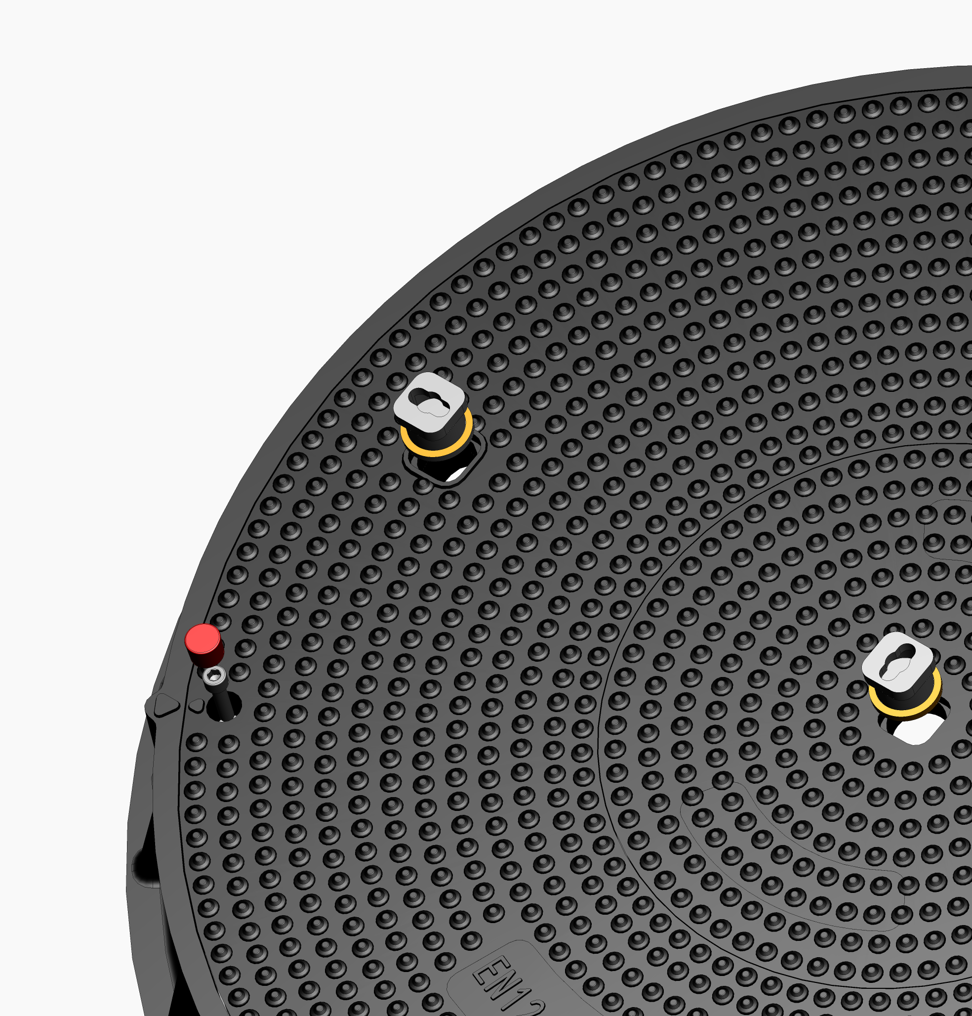 900mm D400 Hatch Round Composite Cover - Service Station