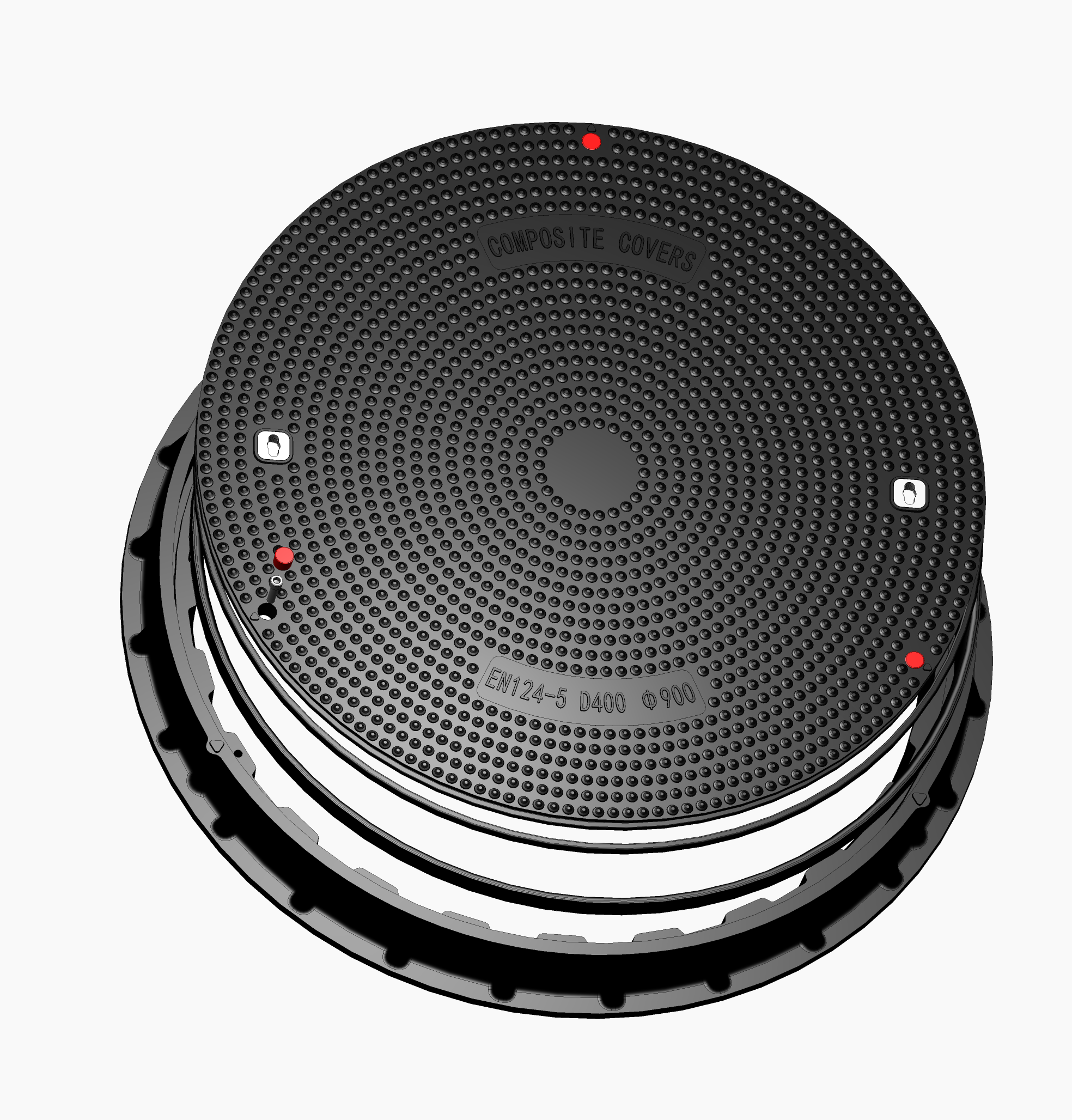 900mm D400 Round Composite Cover - Gas Station