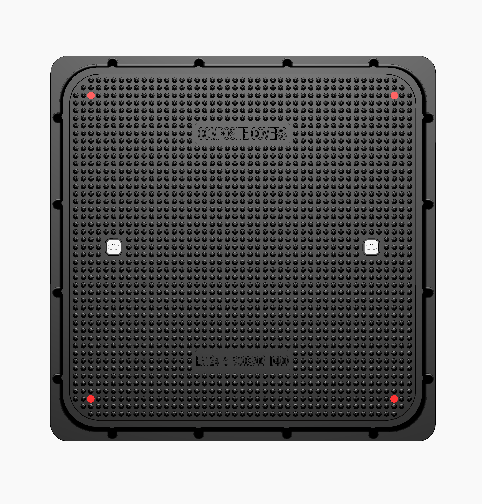 900x900mm D400 Square Composite Cover - Fuel Station