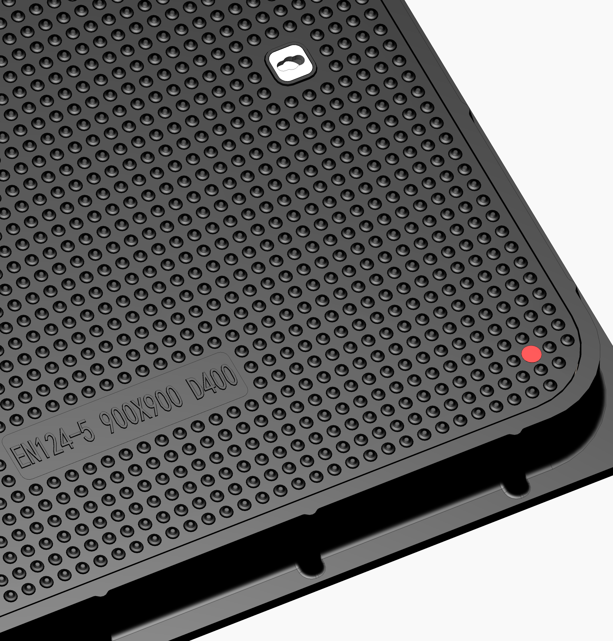 900x900mm D400 Square Composite Cover - Oil Station
