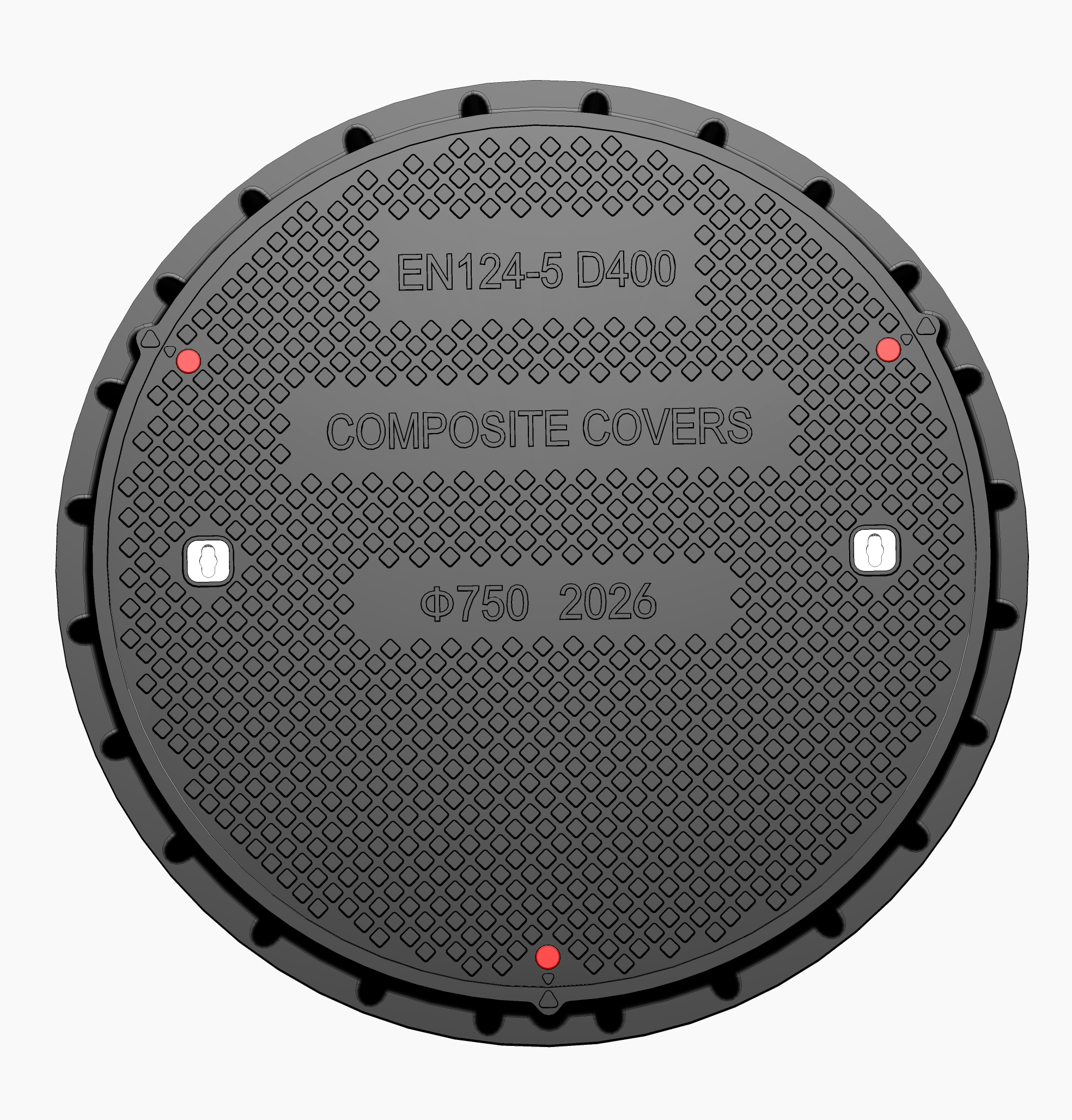 750mm D400 Round Composite Cover - Municipal
