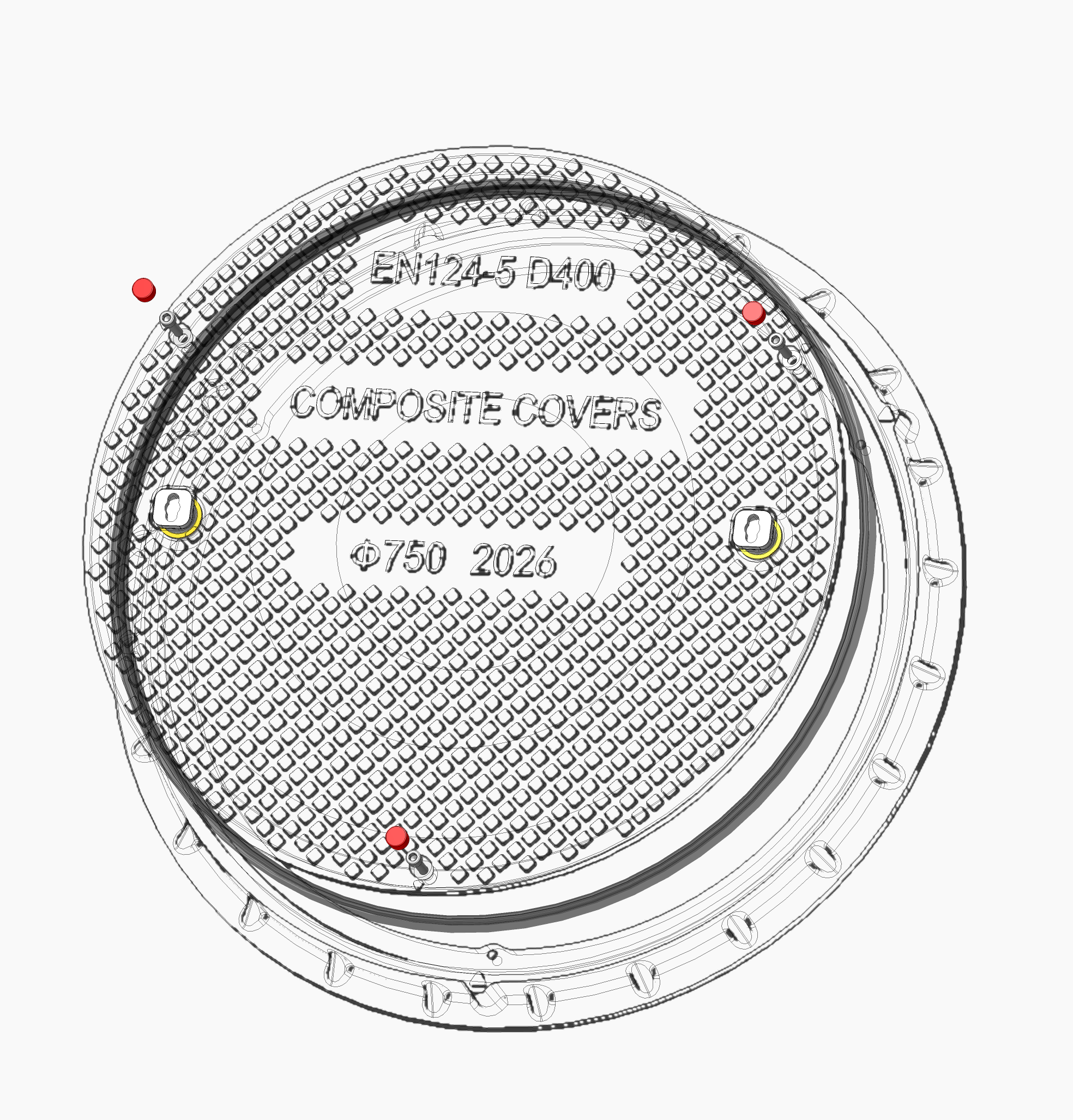 750mm D400 Round Composite Cover - Transportation