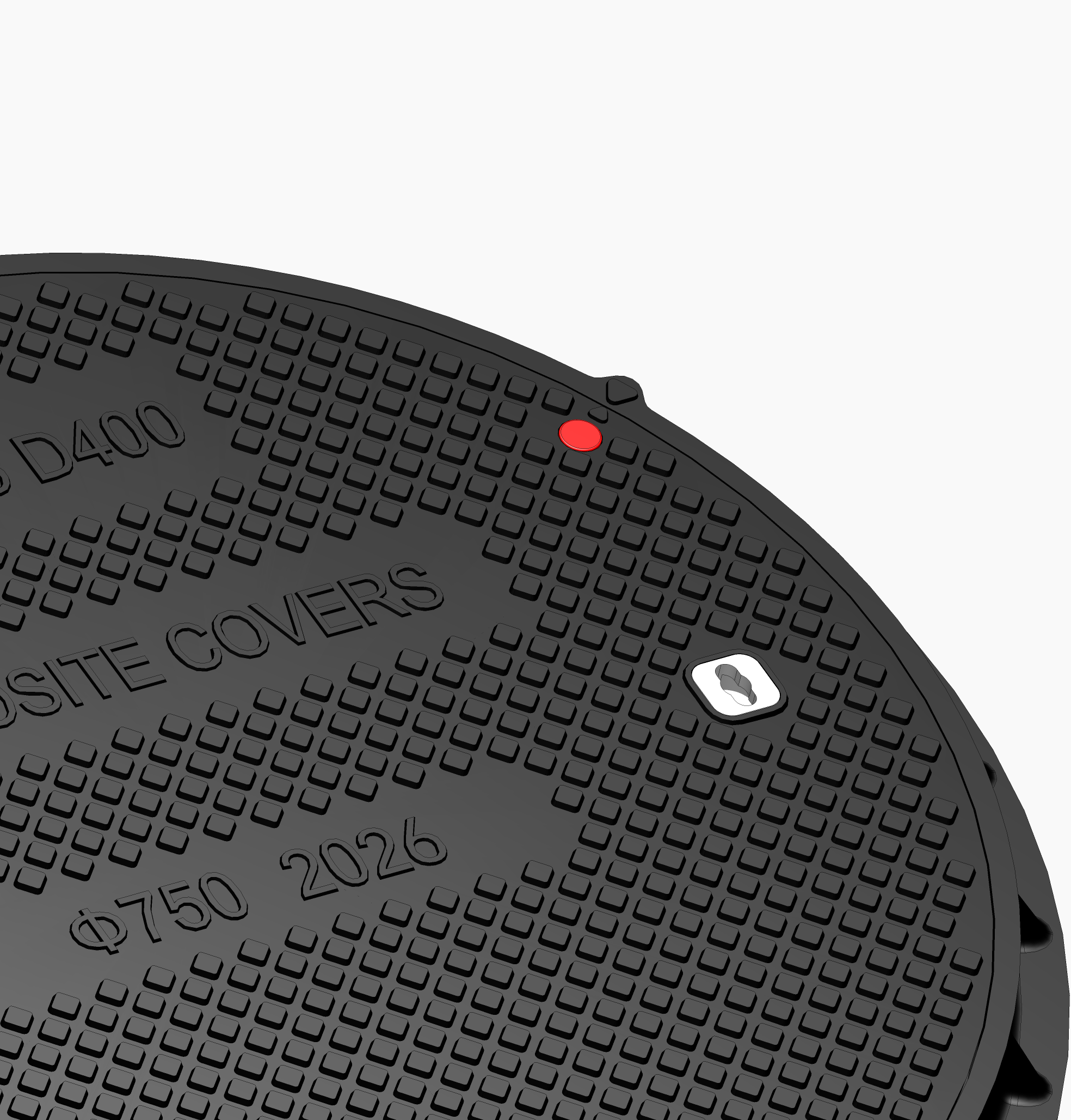 750mm D400 Round Composite Cover - Telecom