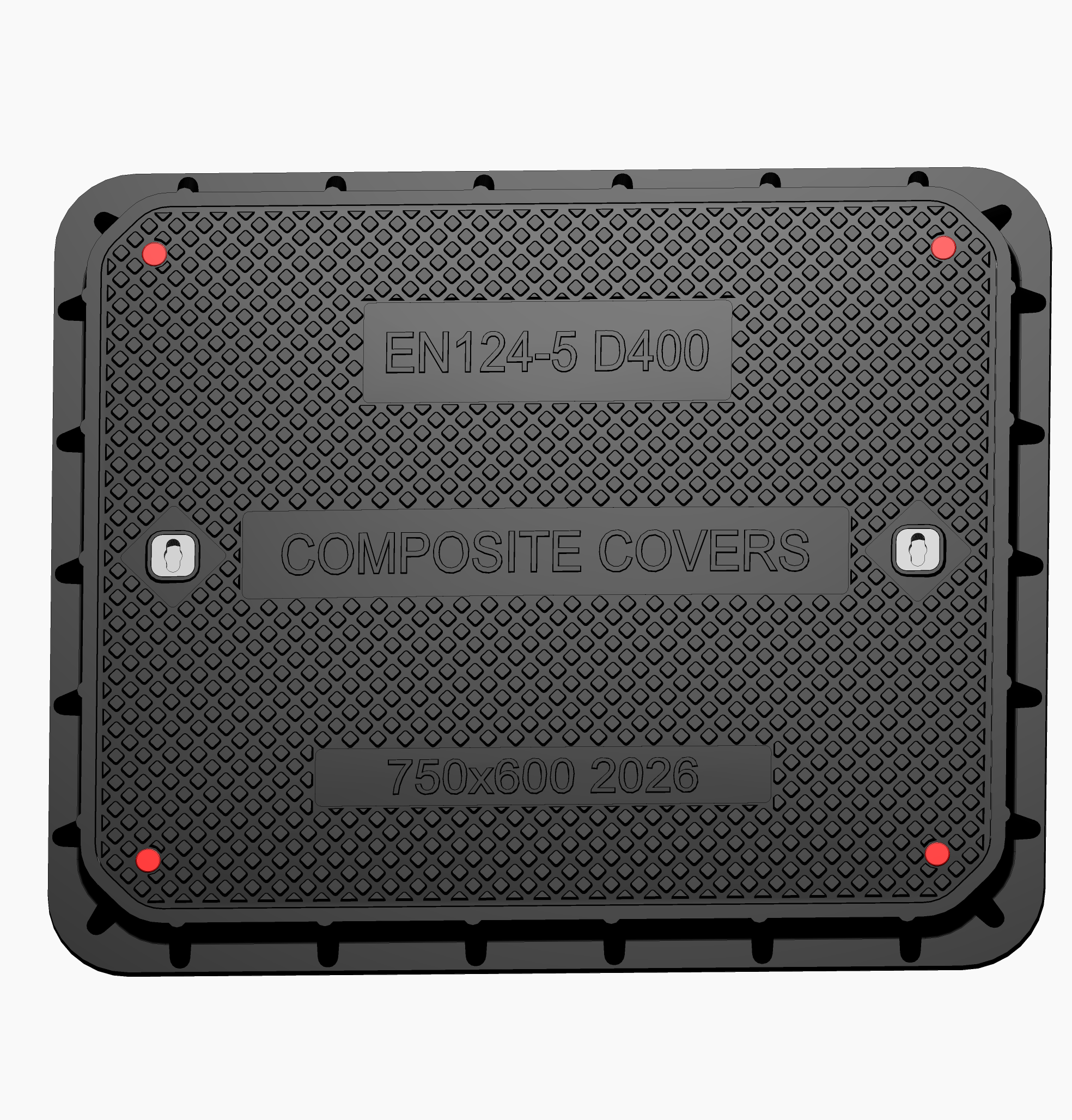 750x600mm D400 Composite Cover - Municipal