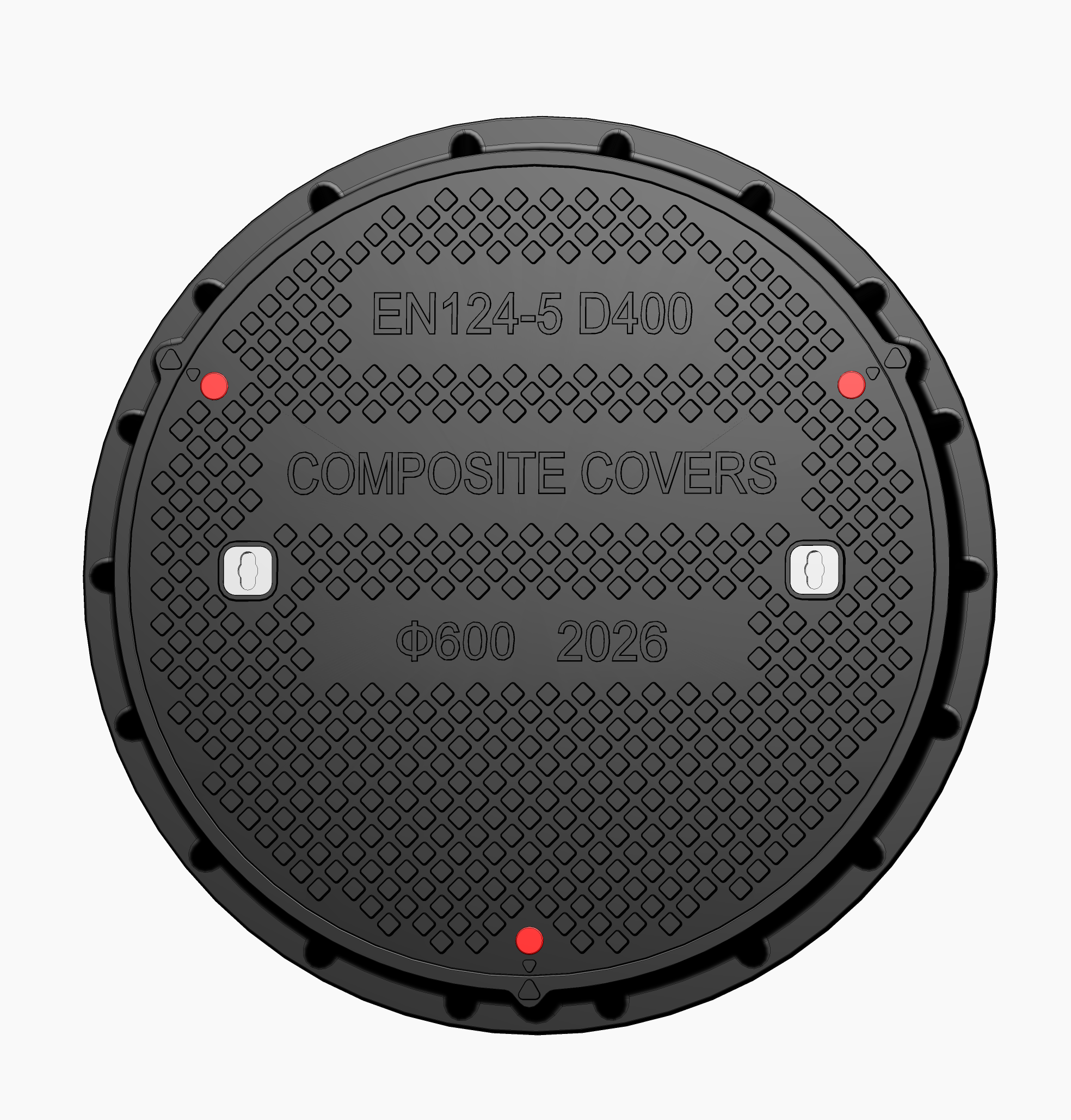 600mm D400 Round Composite Cover - Municipal