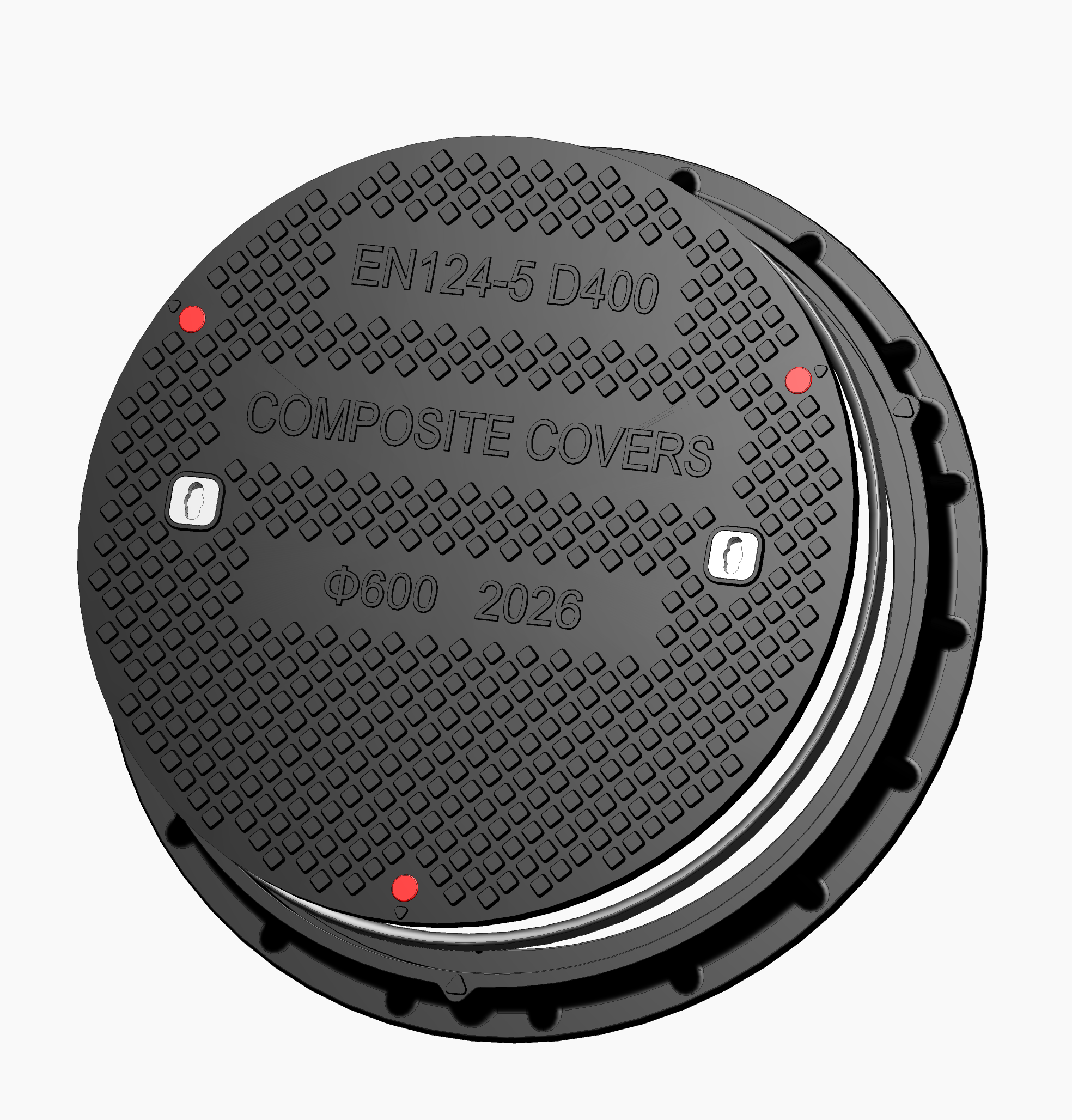 600mm D400 Round Composite Cover - Commercial
