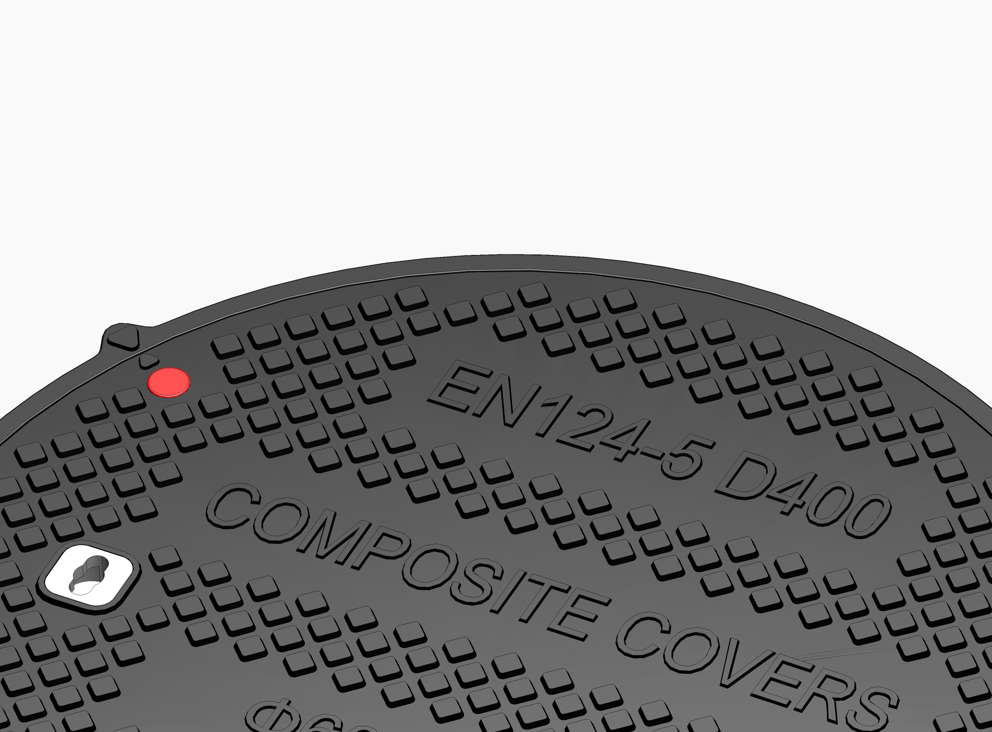 600mm D400 Round Composite Cover - Road