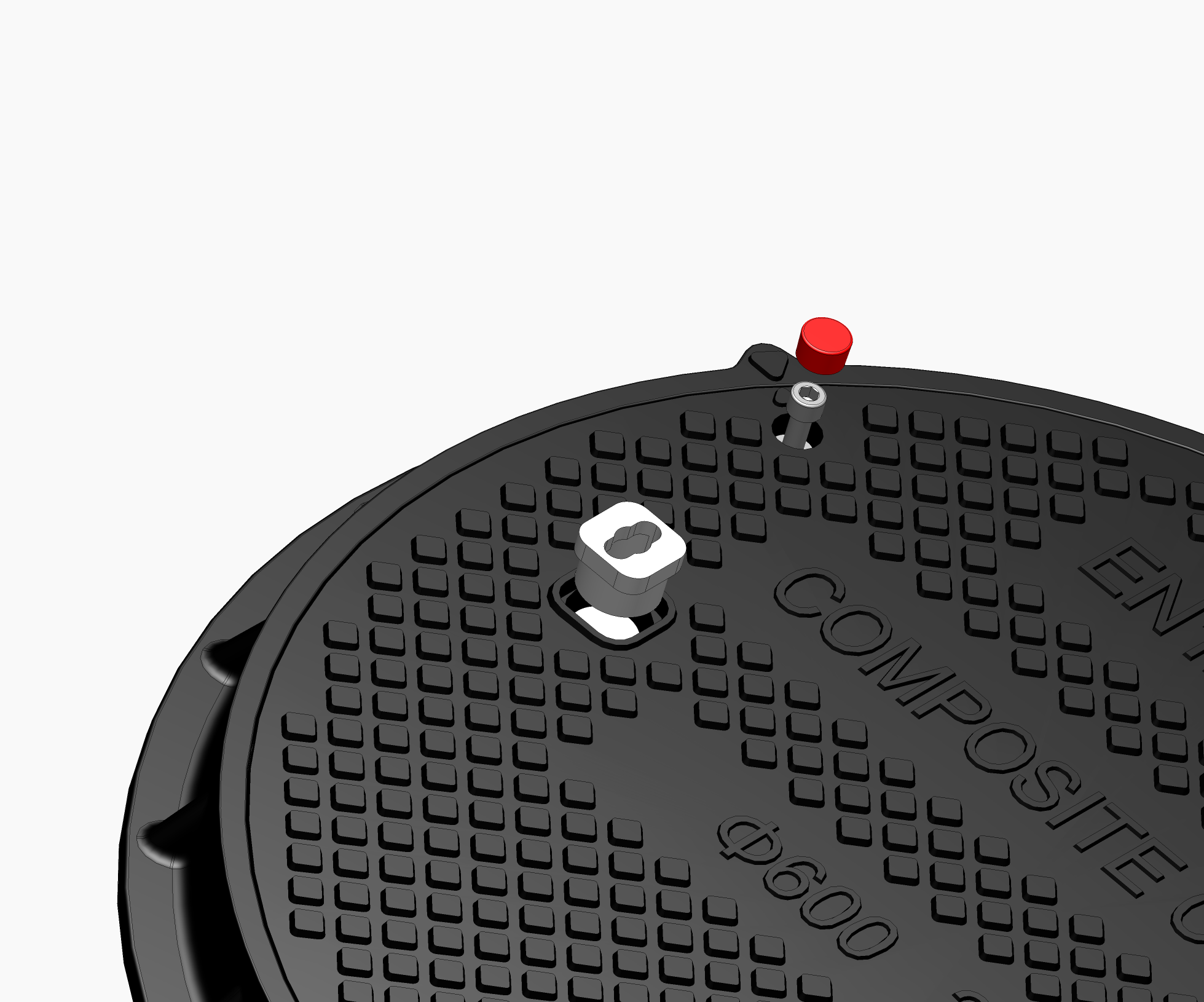 600mm D400 Round Composite Cover - Telecom