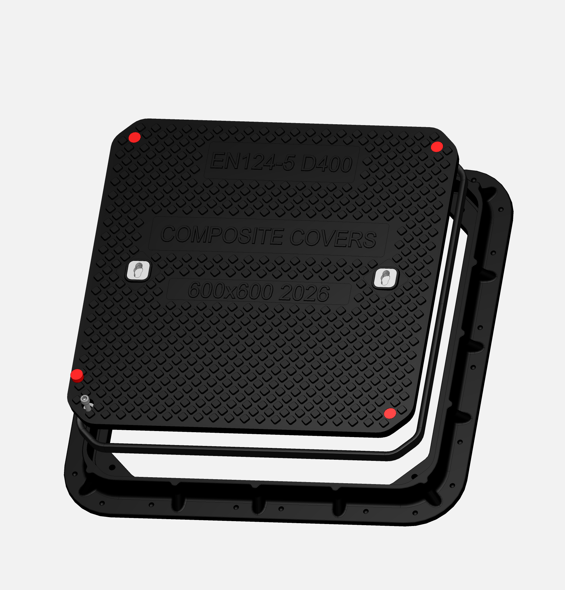 600x600mm D400 Square Composite Cover - Parking