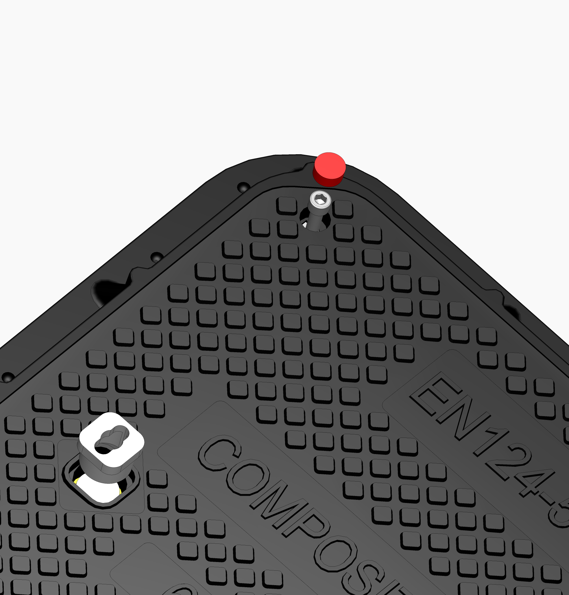 600x600mm D400 Square Composite Cover - Telecom