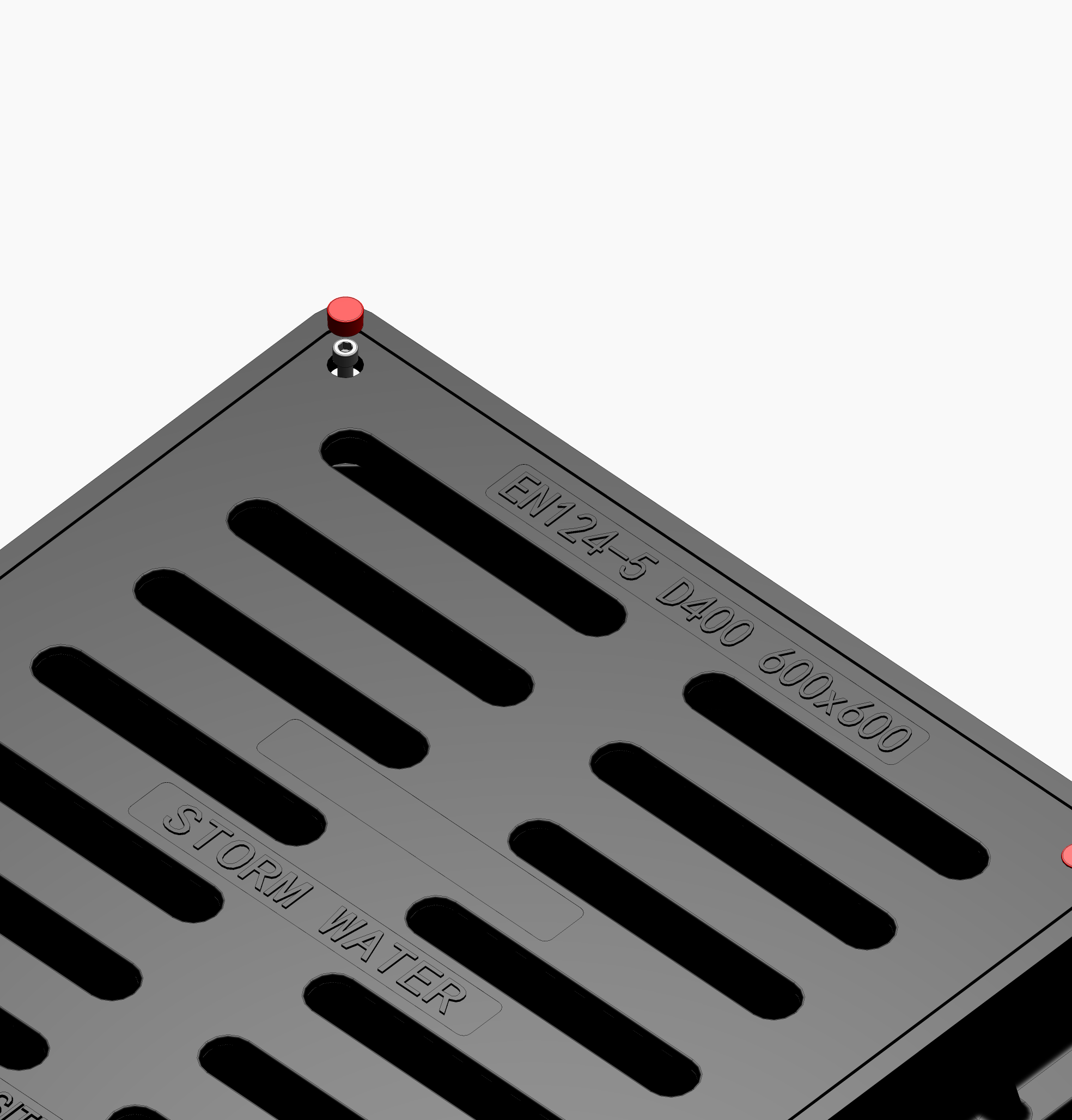 600x600mm D400 Square Composite Grate - Park