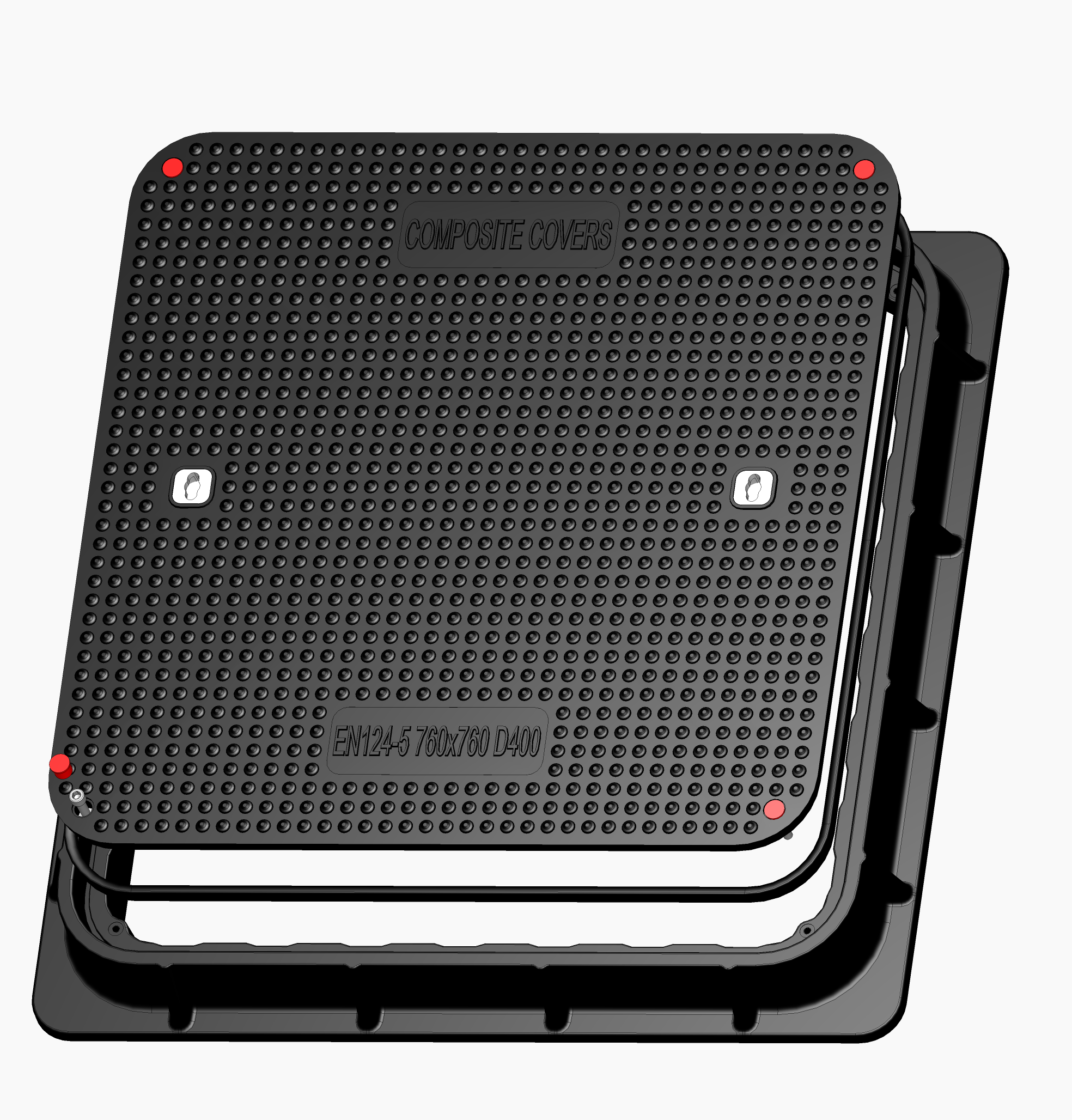 760x760mm D400 Square Composite Cover - Gas Station